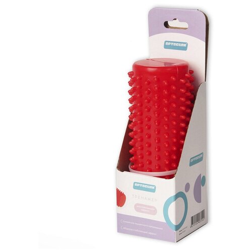 Тренажер (серия Расслабляющий эффект), цилиндр красный, ортосила L0224