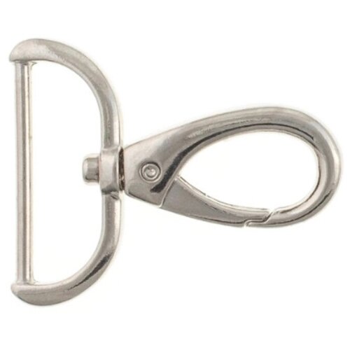 фото Карабин металлический 32 мм, никель полированный, 50 шт. s10pro