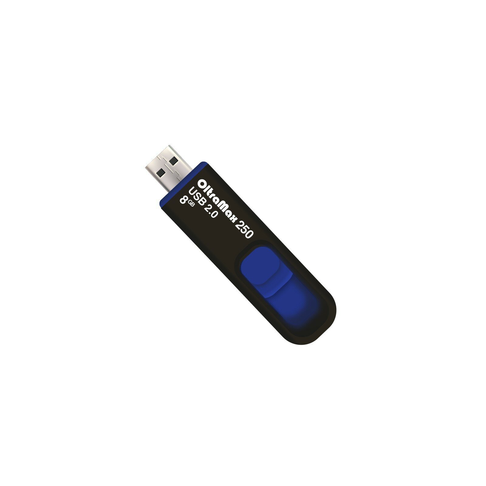 Флешка OltraMax 250, 8 Гб, USB2.0, чт до 15 Мб/с, зап до 8 Мб/с, синяя