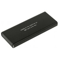 Корпус для SSD M.2 NGFF Orient 3502U3 контейнер ASM1153E поддержка TRIM, алюминий, черный usb 3.0