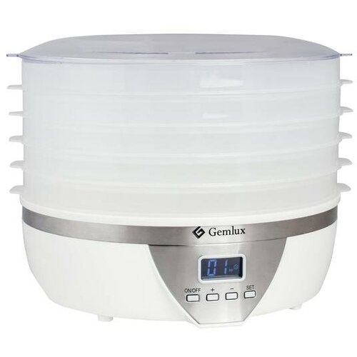 Сушилка Gemlux GL-FD-01R, белый/серебристый сушилка для овощей gemlux gl fd 01r