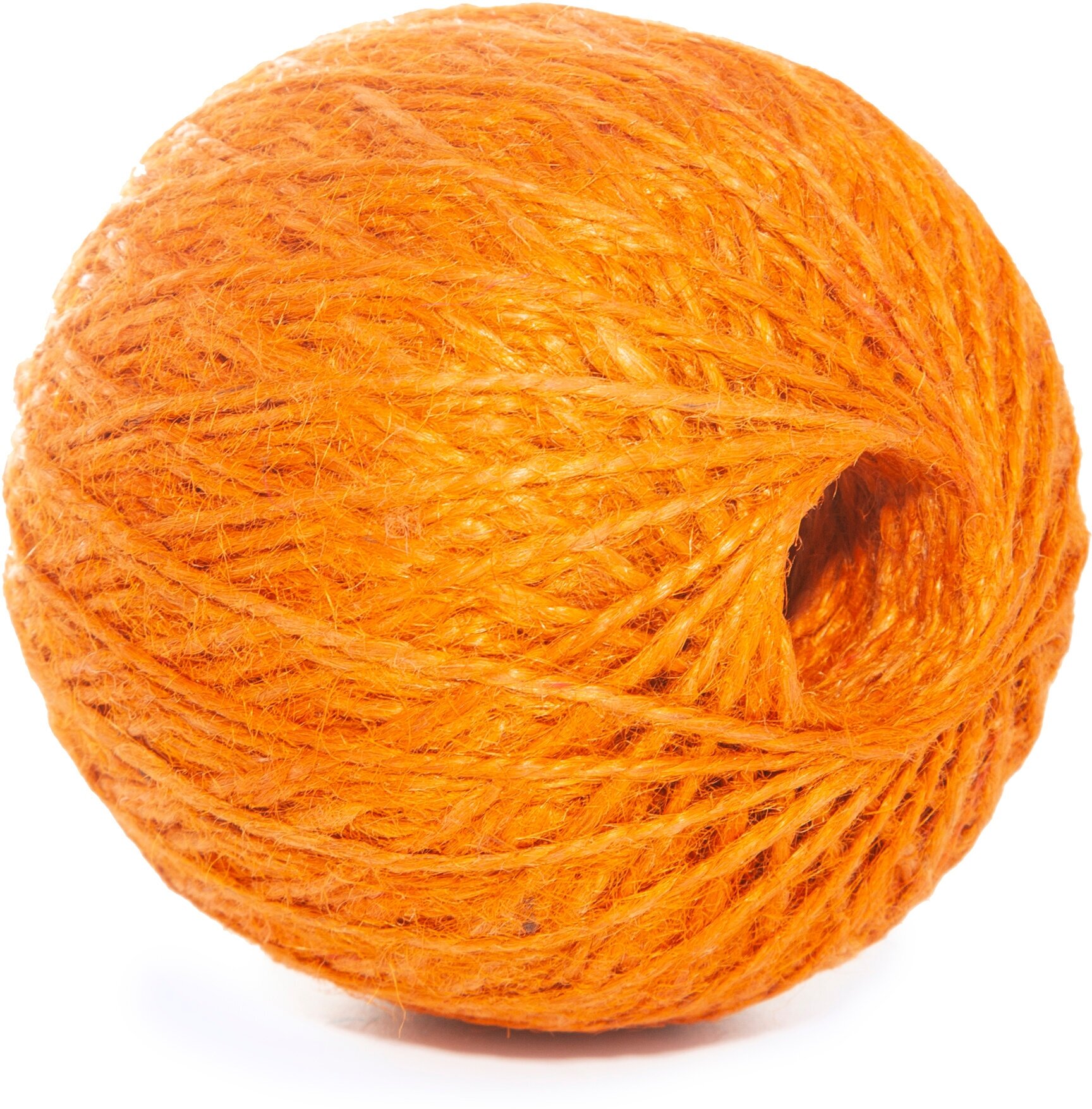 шпагат джутовый для вязания 1,25 мм 100 гр. оранжевый - фотография № 8