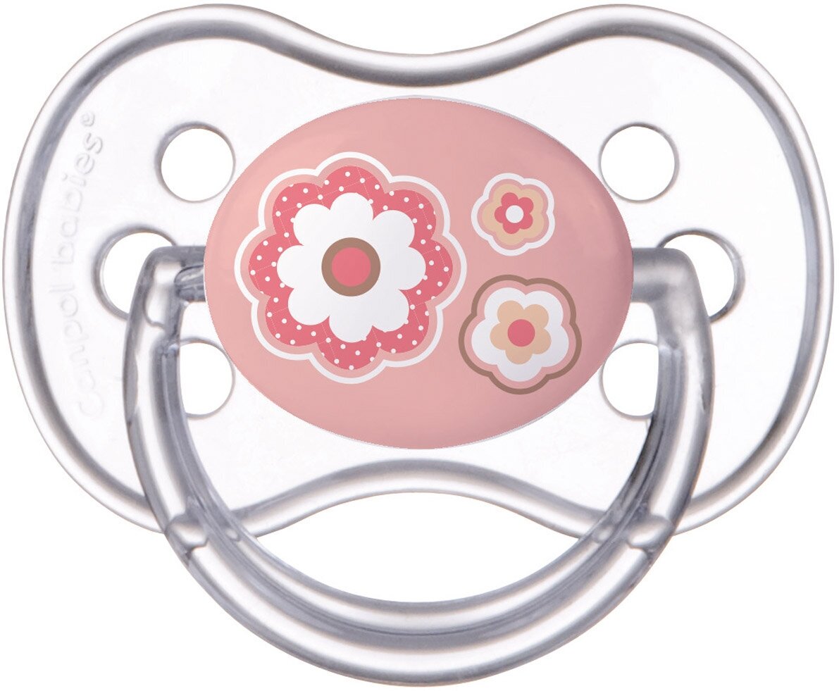 Пустышка круглая силиконовая, 0-6 Newborn baby, цвет: розовый
