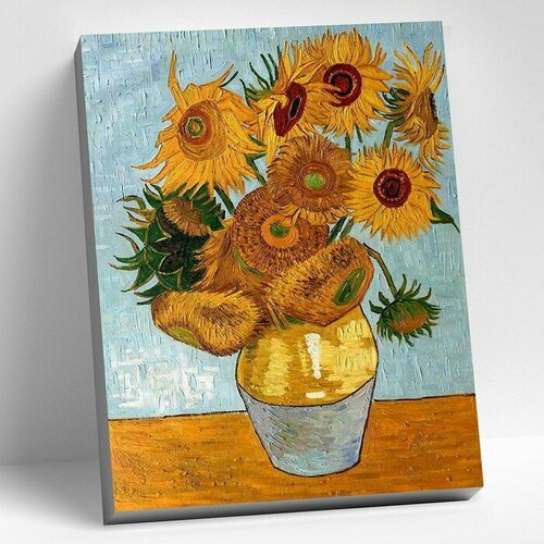картина по номерам 40 × 50 см ван гог подсолнухи 19 цветов Картина по номерам 40 × 50 см «Ван Гог. Подсолнухи» 19 цветов
