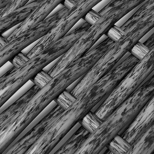 ЭкоРотанг Полутрубка Береза серебро 7 мм, искусственный ротанг.