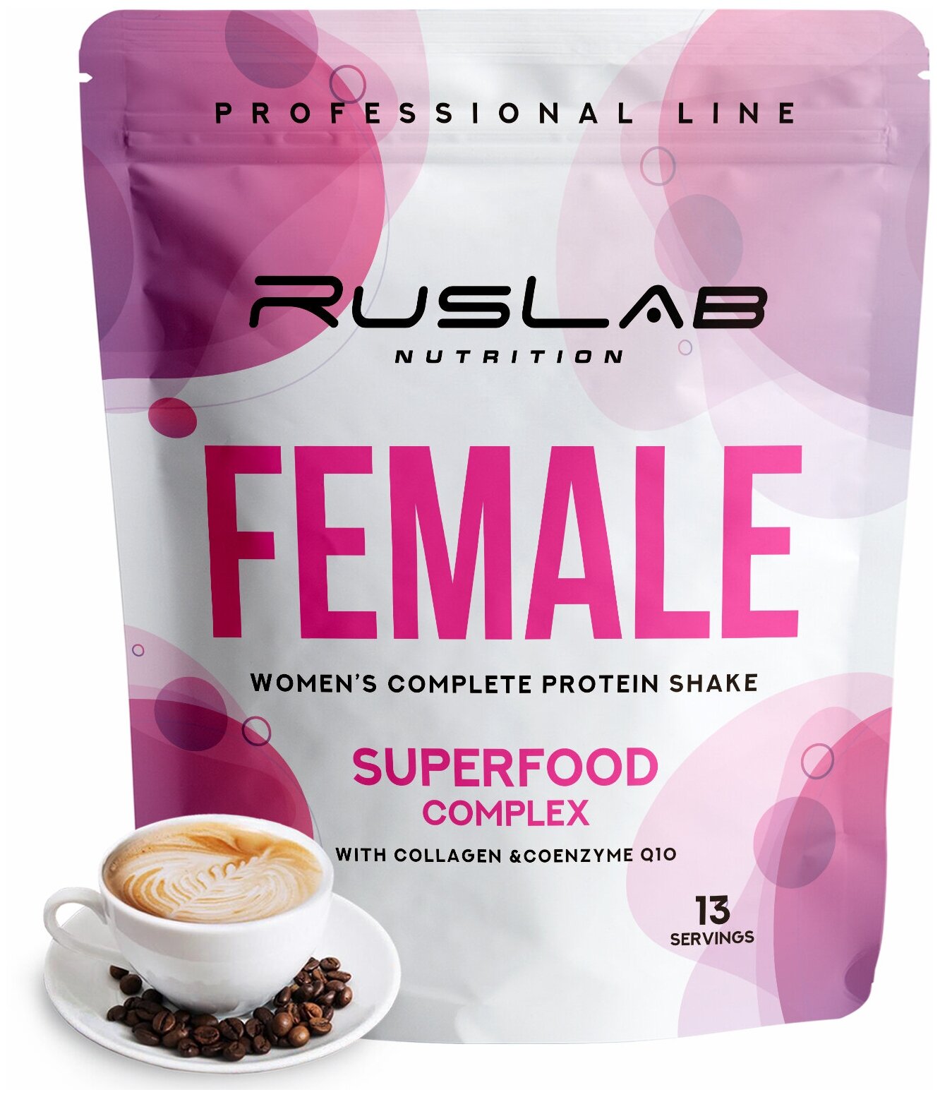 FEMALE-протеин для похудения, белковый коктейль для девушек (416 гр), вкус капучино