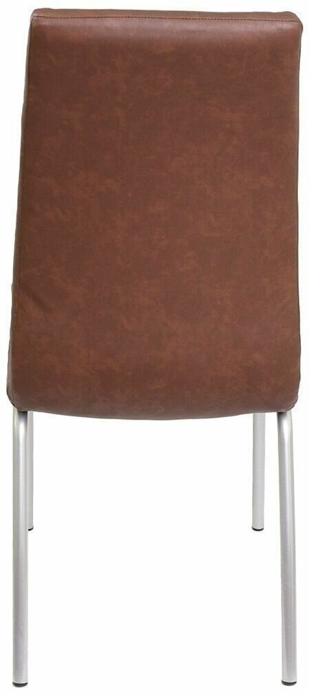 Кухонный стул, СтолБери, Сохо, кожзам светло-коричневый, металлокаркас серый - фотография № 13