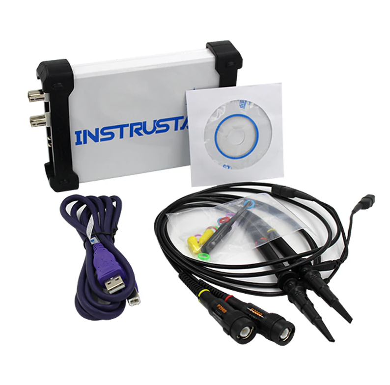 USB Осциллограф INSTRUSTAR ISDS205A / 20 МГц, 2 канала / Подключение к ПК