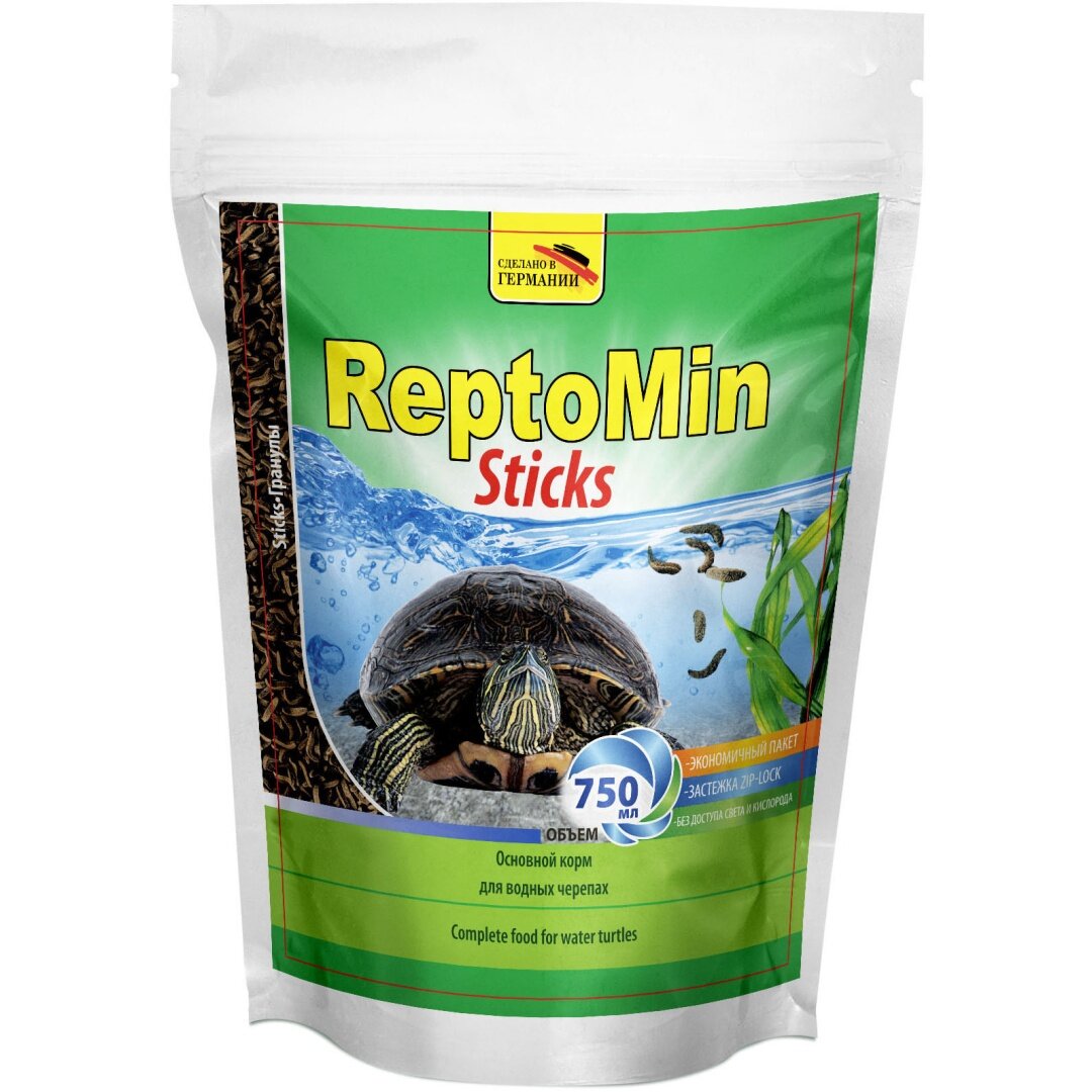 Корм для водных черепах ReptoMin Sticks 750мл палочки (эконом пакет)