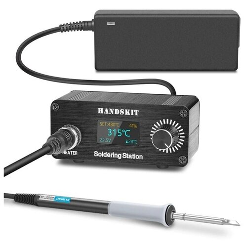 Портативная мини паяльная станция 70Вт HandsKit T12 с регулировкой температуры быстрым разогревом и подставкой У 347700₽