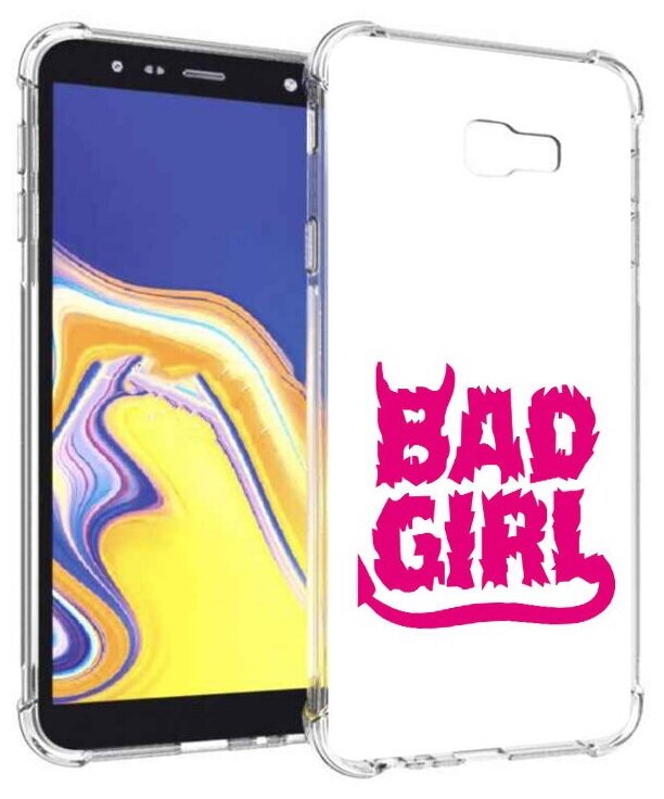 Чехол задняя-панель-накладка-бампер MyPads плохая девочка для Samsung Galaxy J4+ plus 2018 (SM-J415F) противоударный