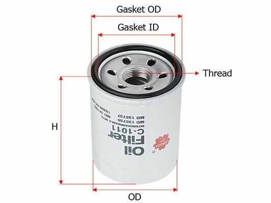 Масляный фильтр Sakura C-1011SBP