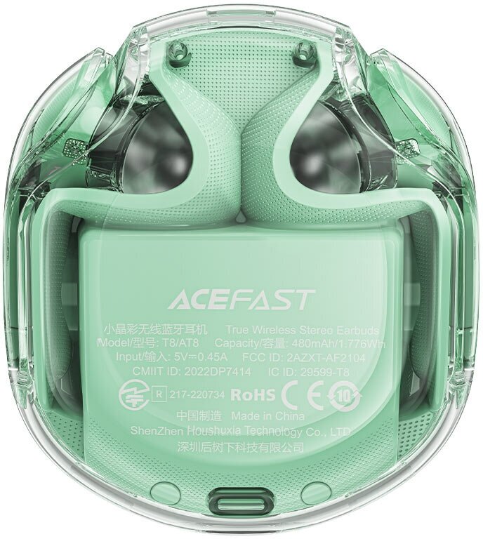 Беспроводные наушники ACEFAST T8 Crystal color bluetooth earbuds розовые (Lotus pink)