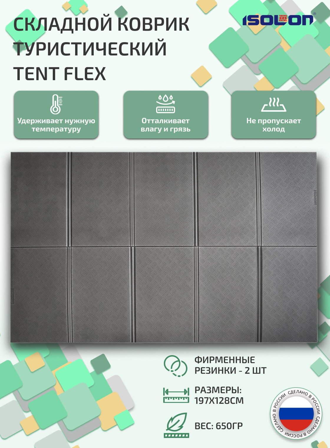 Коврик туристический складной Isolon Tent Flex