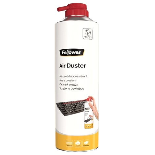 Fellowes Air Duster 400 мл пневматический очиститель для оргтехники, для клавиатуры, 400 мл, желтый очиститель пневматический techpoint 1156 original mkii air duster 300 мл