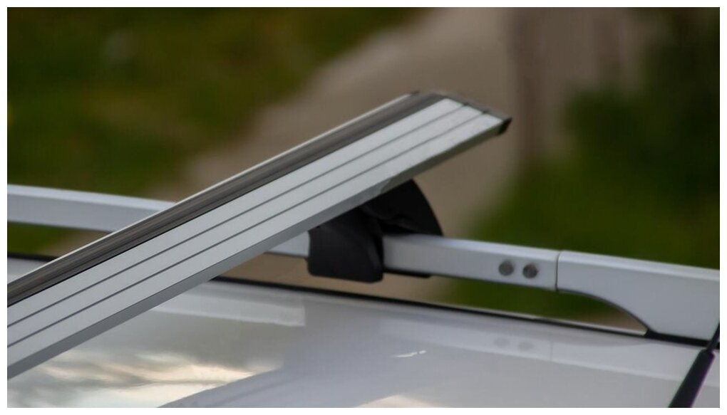Багажник на крышу LUX классик дуги аэро-тревел (82мм) 14м на Ниссан Патрол Y62 с рейлингами 2011-2022 арт:215717