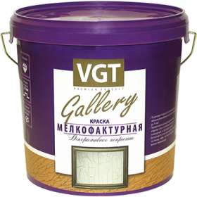 Краска Мелкофактурная VGT Gallery TP 01 18кг Декоративная, Текстурная для Внутренних и Наружных Работ, Белая / ВГТ Фактурная.