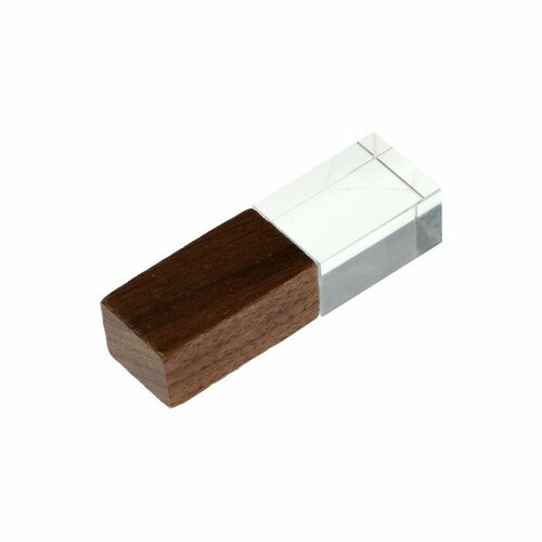 Флешка E 310 Dark Wood, 16 ГБ, USB2.0, чт до 25 Мб/с, зап до 15 Мб/с, красная подсветка
