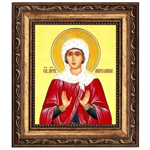 икона подарочная св преподобная ангелина сербская 15 х 20 см Ангелина Сербская Святая преподобная. Икона на холсте.