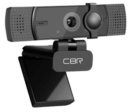 Веб-камера CBR CW 872FHD Black 5 МП, разрешение видео 1920х1080, USB 2.0, встроенный микрофон с шумоподавлением, автофокус, крепление на мониторе, што