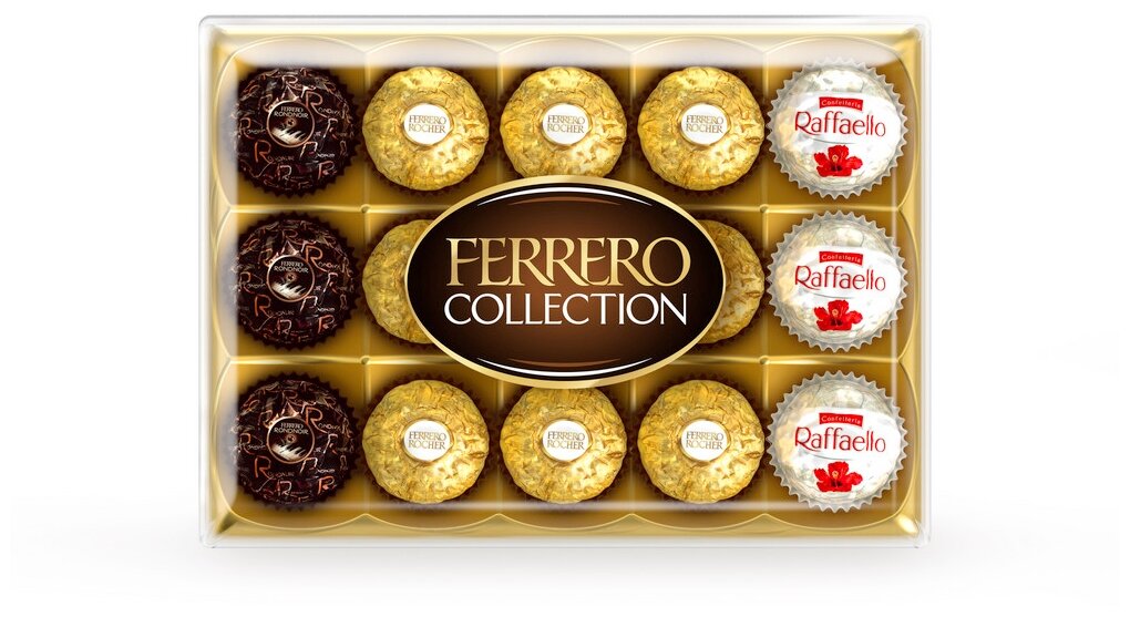 Набор конфет Ferrero Collection: Raffaello, Ferrero Rocher, Ferrero Rondnoir, 172,2г - фотография № 1