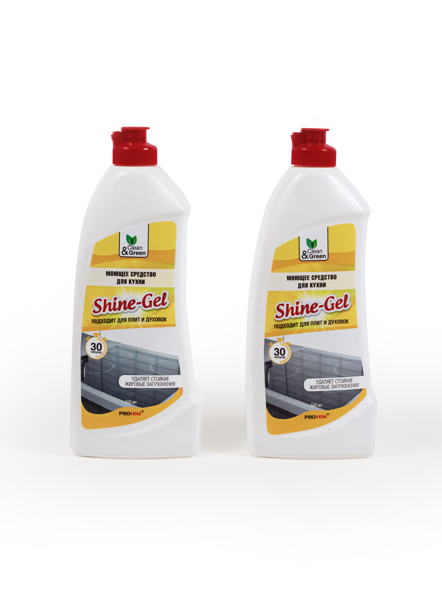 Моющее средство для кухни "Shine-Gel" Clean&Green Антижир 500 мл х 4 шт. (2 л) - фотография № 8