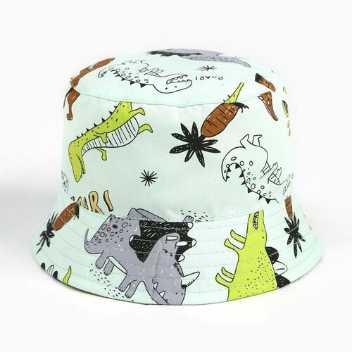 фото Панама , размер 48/50, голубой, мультиколор нет бренда