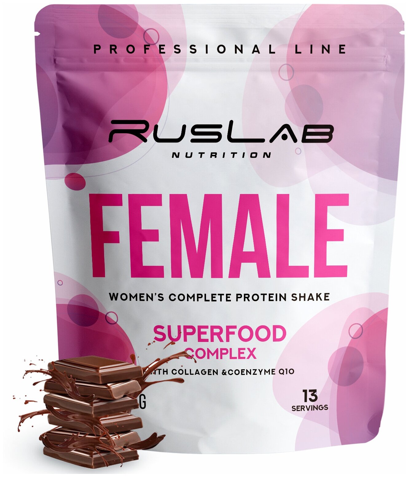 FEMALE-протеин для похудения, белковый коктейль для девушек (416 гр), вкус шоколад