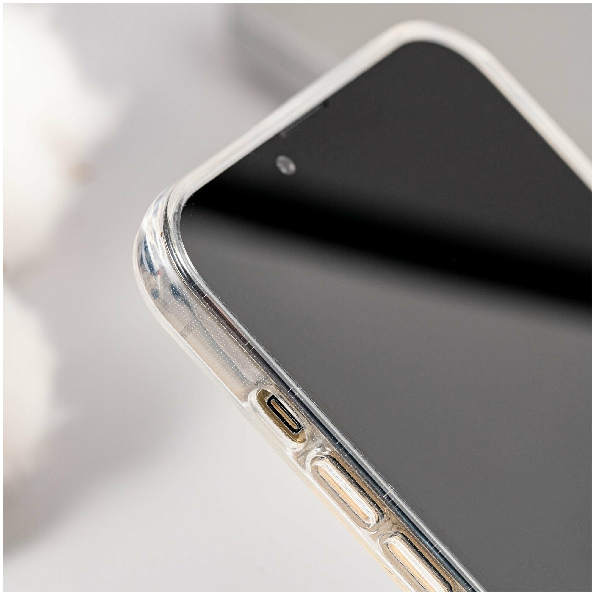 Чехол на айфон 13 про макс прозрачный с защитой камеры / Силиконовый чехол на Apple Iphone 13 pro max с бортиком / Защитный бампер бампер iphone 13 про макс