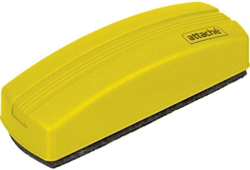 Губка-стиратель для маркерных досок Attache (160x55x45мм, магнитная) желтая, 12шт.