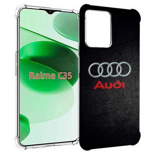 Чехол MyPads audi ауди 6 мужской для Realme C35 / Narzo 50A Prime задняя-панель-накладка-бампер