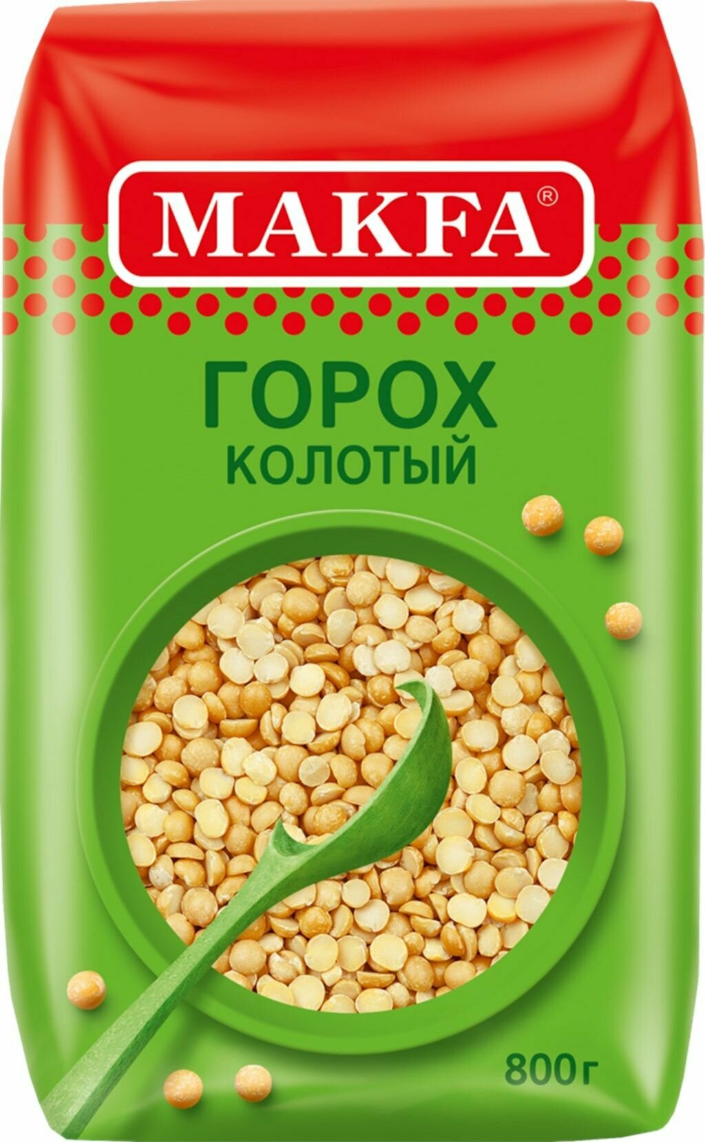 Горох колотый MAKFA шлифованный, 800г - 4 шт.