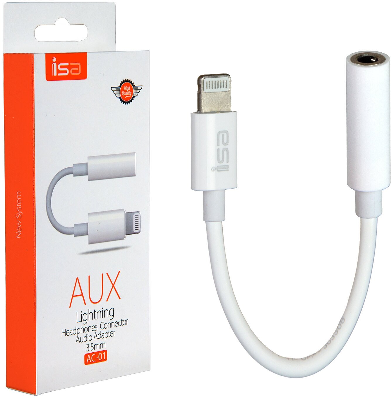 Переходник - адаптер Lightning - mini jack 3.5 для Apple iPhone