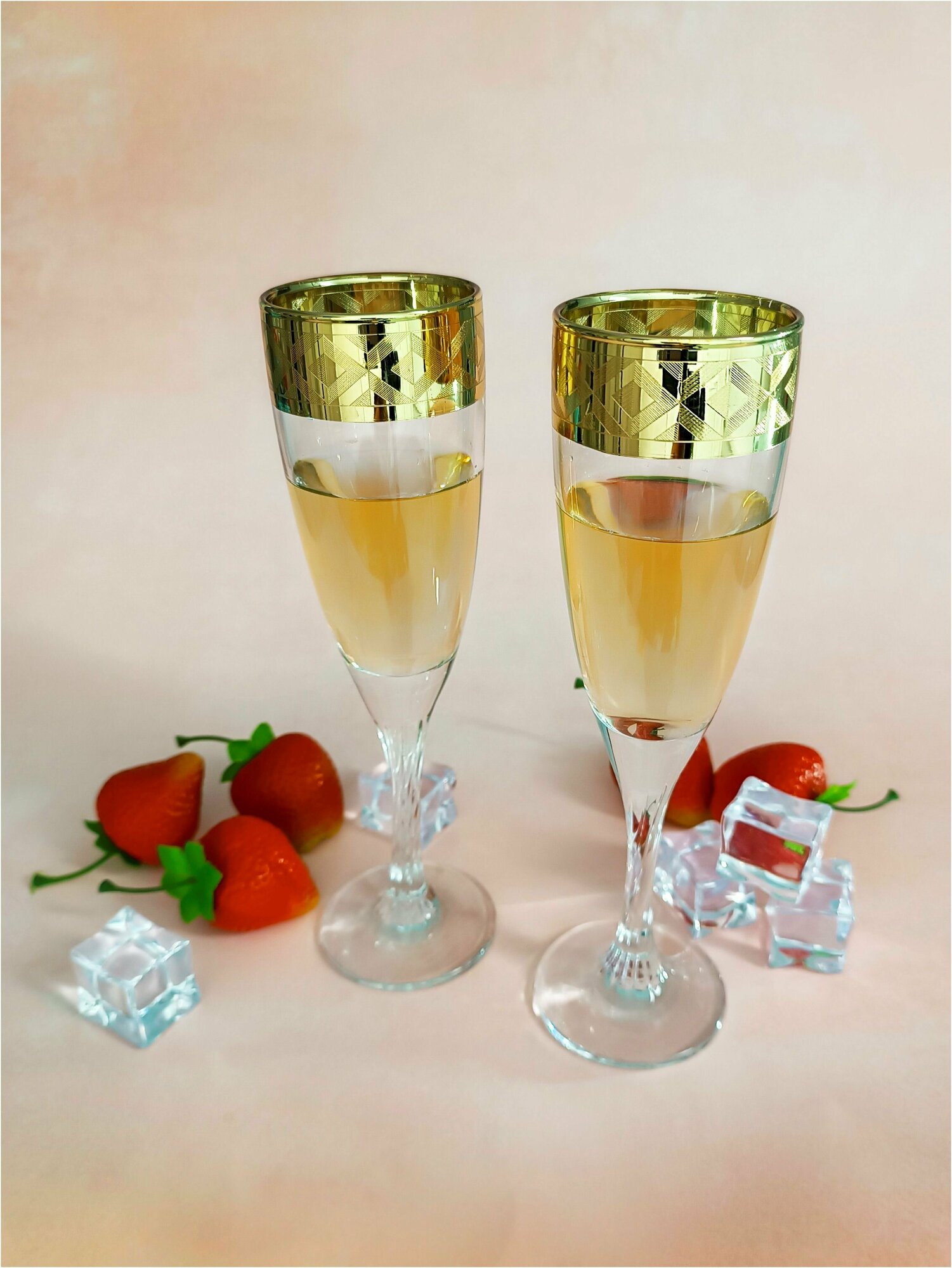 Подарочный набор бокалов/фужеров для шампанского с алмазной гравировкой PROMSIZ модерн, 150 мл, 6 шт.
