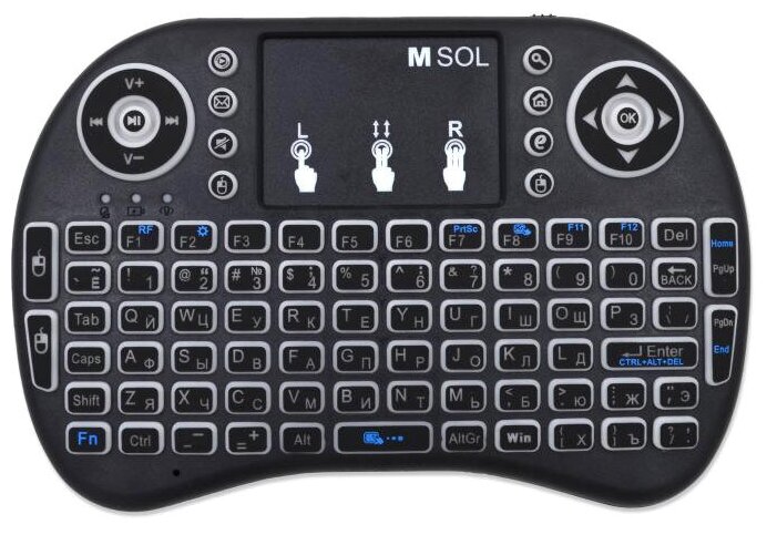 Беспроводная клавиатура с трекпадом mini i8 русская раскладка