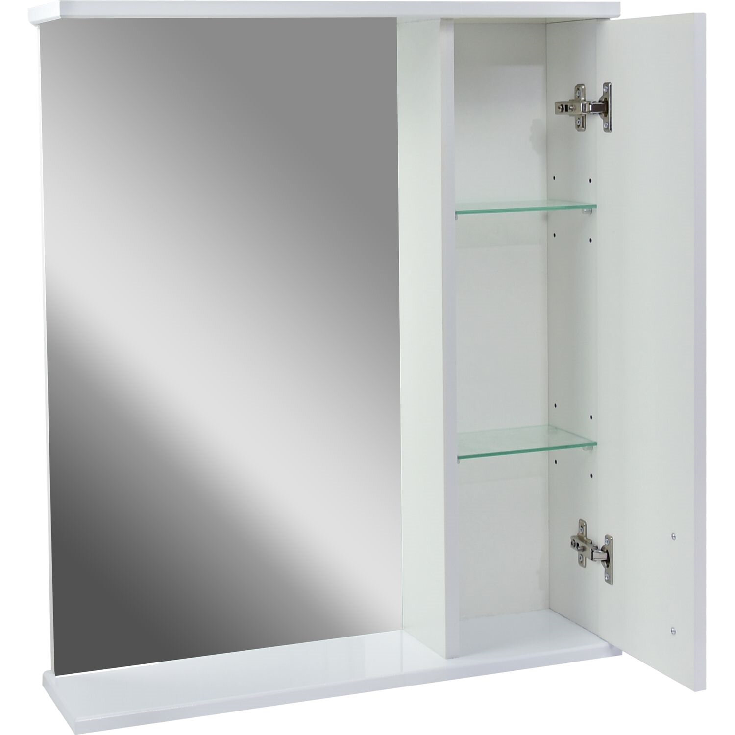 Зеркало-шкаф правое, 60х73 см, прямоугольное, белое, с полочкой, Doratiz, Эко-60, 2712.535 - фотография № 4