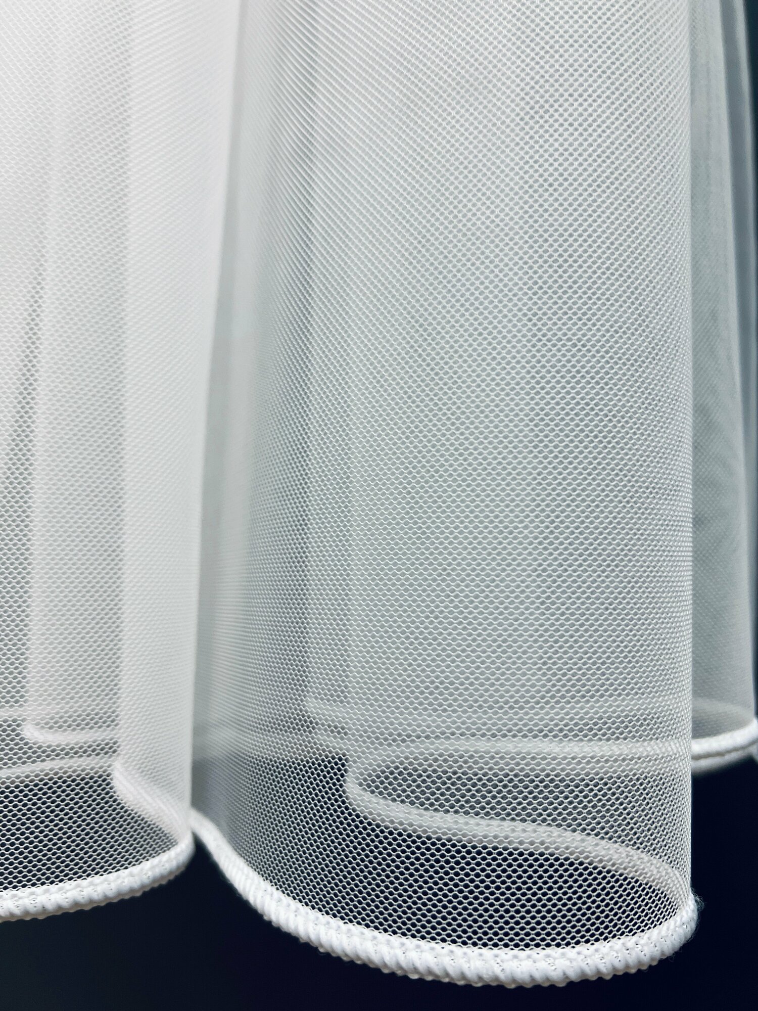 Тюль Грек Сетка, отрез ткани, шир. 200 см х выс. 300 см, цвет белый, с утяжелителем - фотография № 3