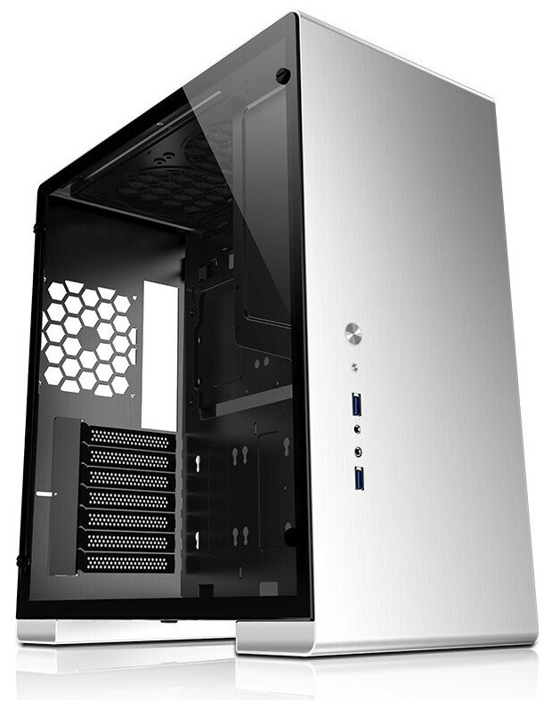 Корпус Jonsbo U5 Silver ATX, mATX, Mini-ITX, Midi-Tower, без БП, с окном, 2xUSB 3.0, Audio