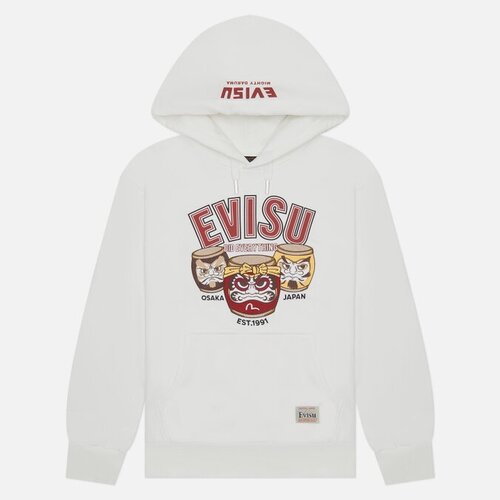 Толстовка Evisu, силуэт прямой, размер M, белый