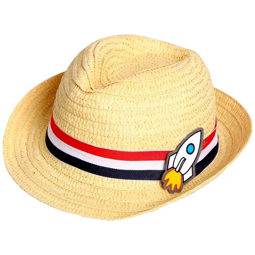 Шляпа Overhat, размер 52, бежевый, белый