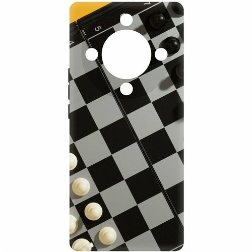Чехол-накладка Krutoff Soft Case Шахматы для Honor Magic 5 Lite черный чехол накладка krutoff soft case шахматы для honor 90 lite черный
