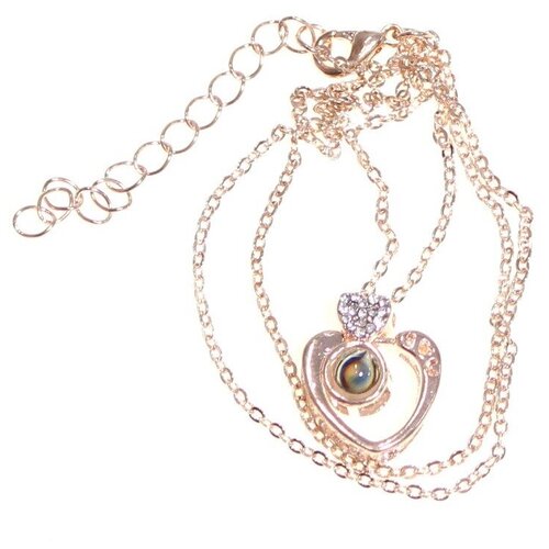 Кулон - Я люблю тебя на 100 языках мира - Сердечко, золото