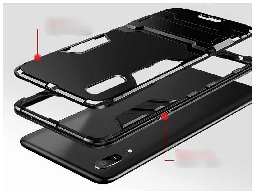 Чехол-бампер MyPads для Huawei P20 5.8 (EML-AL00) противоударный усиленный ударопрочный черный