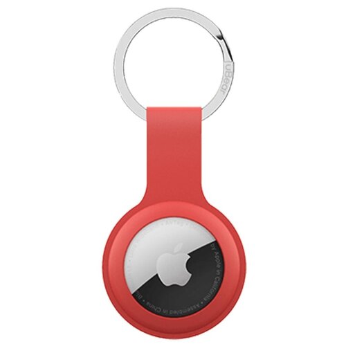 Чехол силиконовый uBear Touch Case для Air Tag (Цвет: Red) чехол брелок ubear touch ring case для airtag с кольцом фиксатором силикон soft touch оранжевый