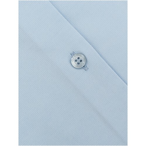 фото Рубашка мужская длинный рукав greg 203/238/90005/ox/zvn stretch_gb, прилегающий силуэт / super slim fit, цвет голубой, рост 174-184, размер ворота 40