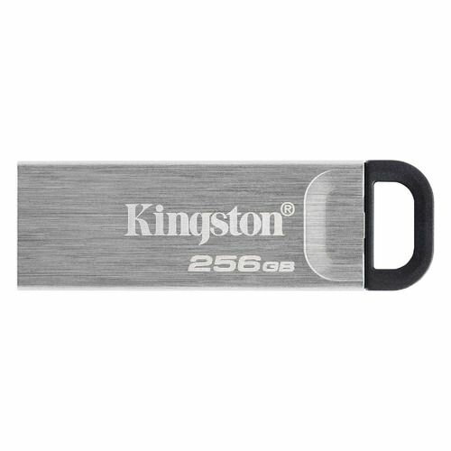 Флешка USB Kingston DataTraveler Kyson 256ГБ, USB3.2, серебристый и черный [dtkn/256gb]