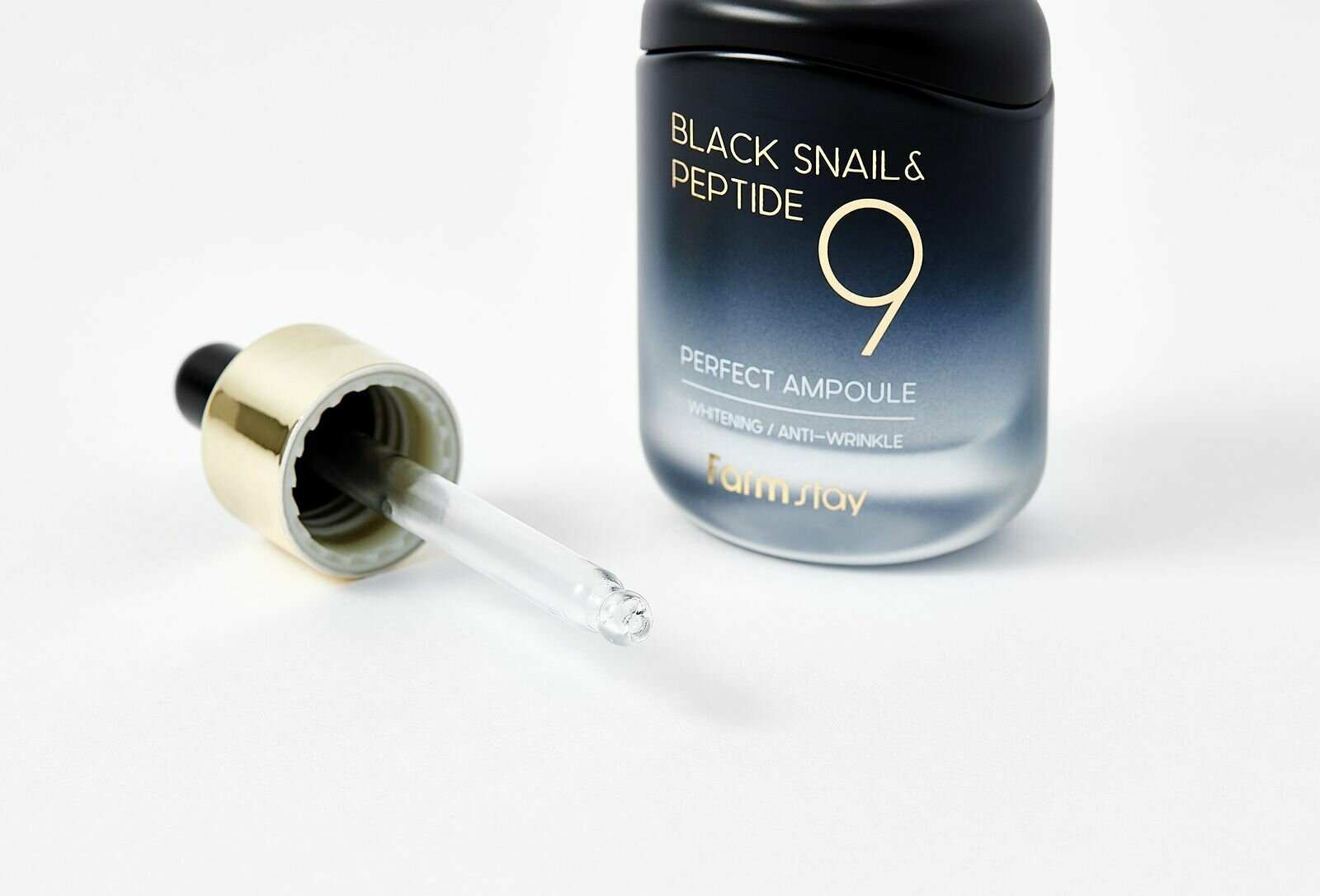 Омолаживающая ампульная сыворотка с комплексом из 9 пептидов FarmStay Black Snail & Peptide9 Perfect Ampoule 35 мл - фото №13