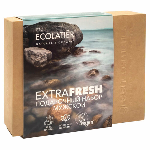 Ecolatier Подарочный набор Extra Fresh для мужчин, 2 продукта, Ecolatier ecolatier подарочный набор детский pure baby 2 продукта ecolatier
