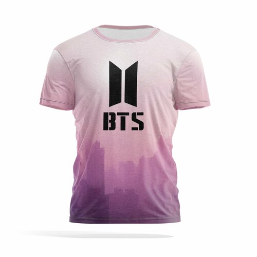 фото Футболка panin brand, размер 4xl, серый, фиолетовый