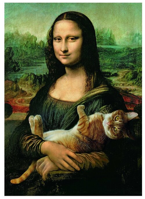 Пазл Trefl Мона Лиза и котенок (37294), 500 деталей